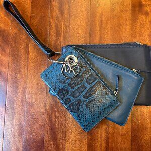 Michael Kors Tri-color Pouch Trio Leather Wristlet
